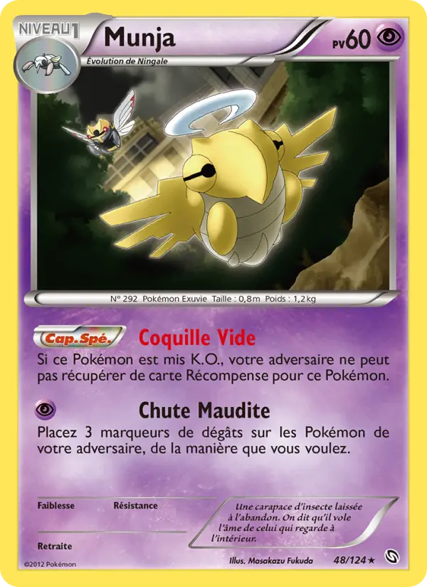 Scan HD carte Pokémon Munja 48/124 — Dragons Éxaltés