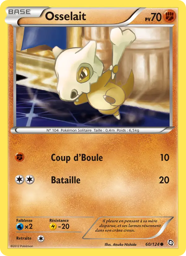 Scan HD carte Pokémon Osselait 60/124 — Dragons Éxaltés