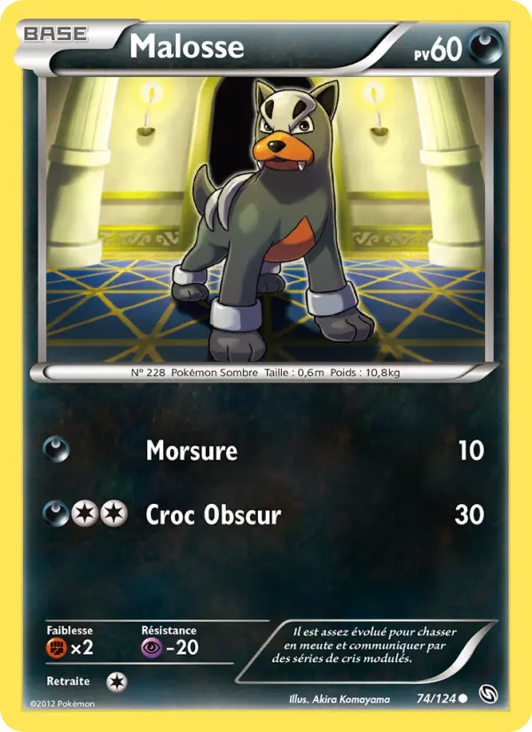 Scan HD carte Pokémon Malosse 74/124 — Dragons Éxaltés
