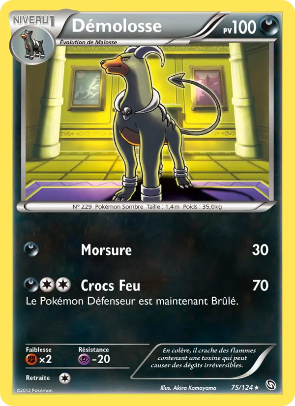 Scan HD carte Pokémon Démolosse 75/124 — Dragons Éxaltés