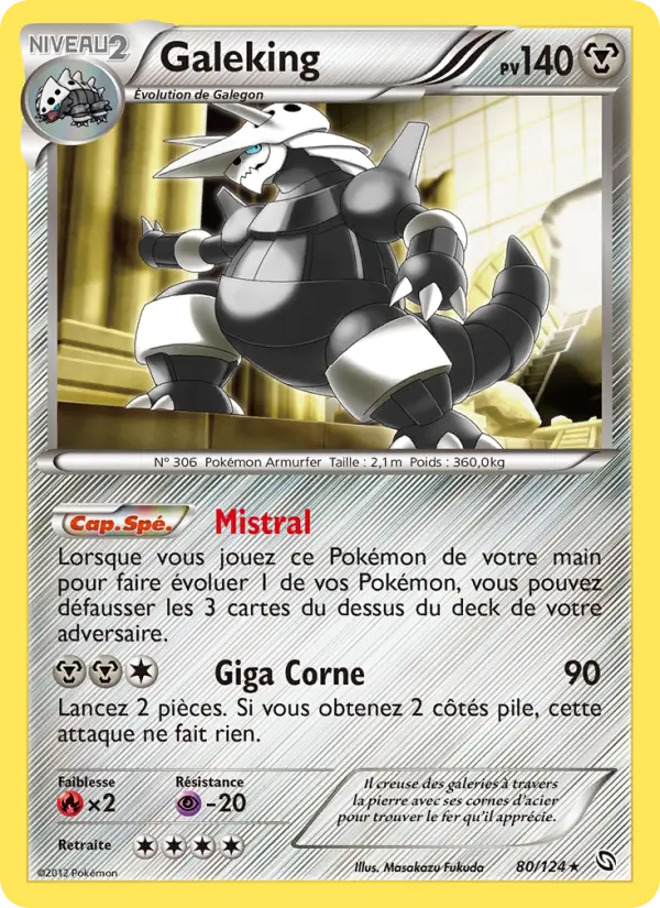 Scan HD carte Pokémon Galeking 80/124 — Dragons Éxaltés