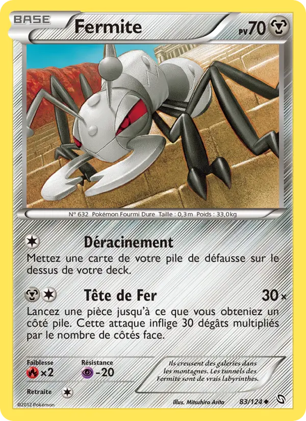 Scan HD carte Pokémon Fermite 83/124 — Dragons Éxaltés