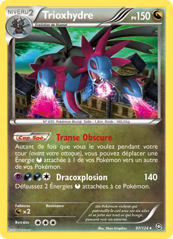 Scan HD carte Pokémon Trioxhydre 97/124 — Dragons Éxaltés
