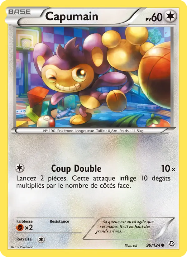 Scan HD carte Pokémon Capumain 99/124 — Dragons Éxaltés