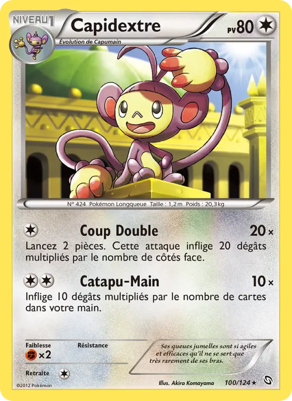 Scan HD carte Pokémon Capidextre 100/124 — Dragons Éxaltés