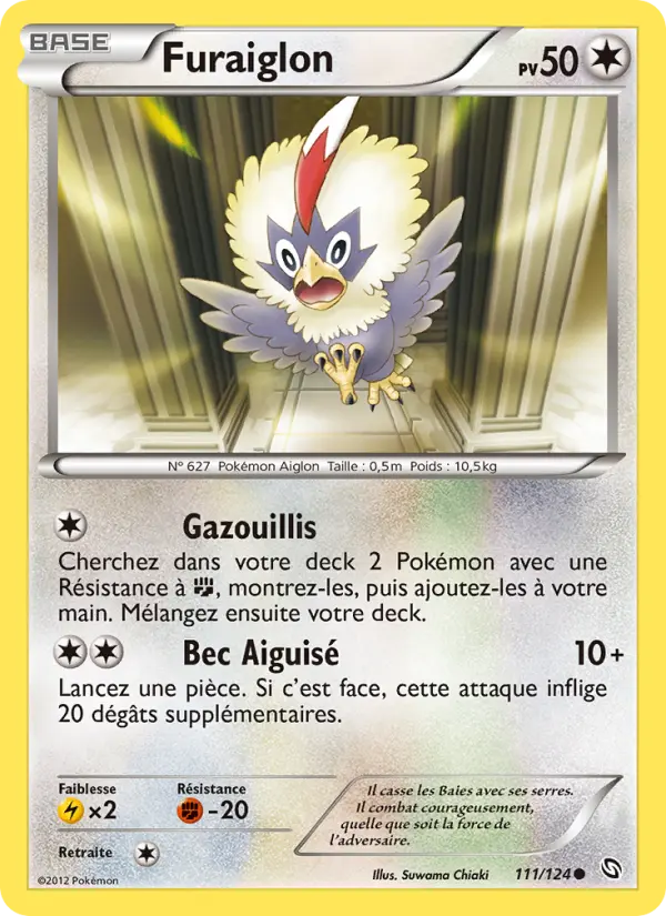 Scan HD carte Pokémon Furaiglon 111/124 — Dragons Éxaltés