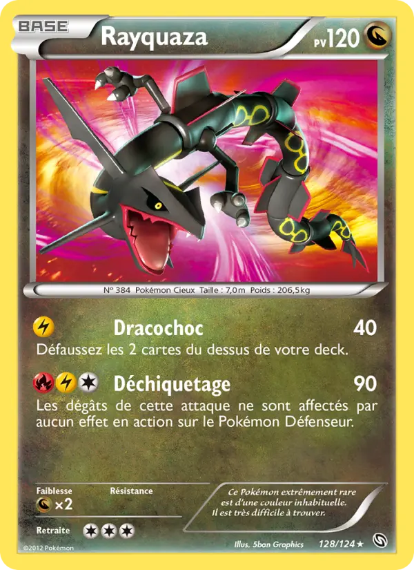 Scan HD carte Pokémon Rayquaza 128/124 — Dragons Éxaltés