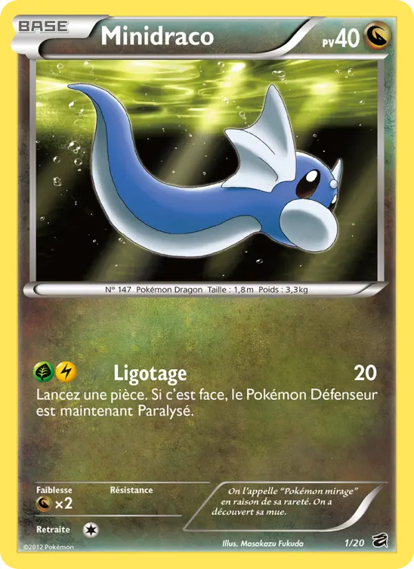 Scan HD carte Pokémon Minidraco 1/20 — Coffre des Dragons