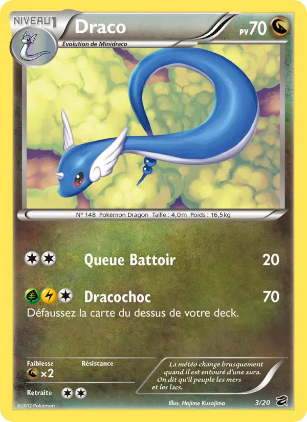 Scan HD carte Pokémon Draco 3/20 — Coffre des Dragons