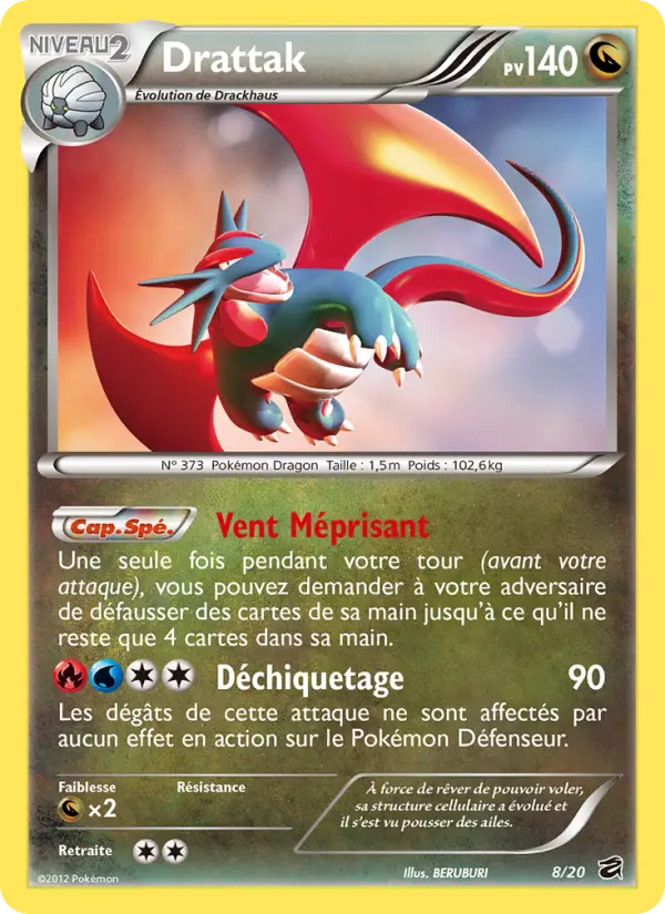 Scan HD carte Pokémon Drattak 8/20 — Coffre des Dragons