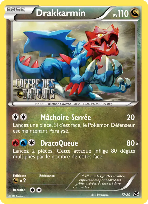 Scan HD carte Pokémon Drakkarmin 17/20 — Coffre des Dragons