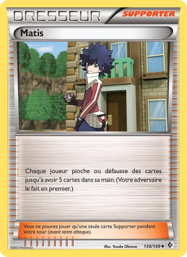 Scan HD carte Pokémon Matis 130/149 — Frontières Franchies