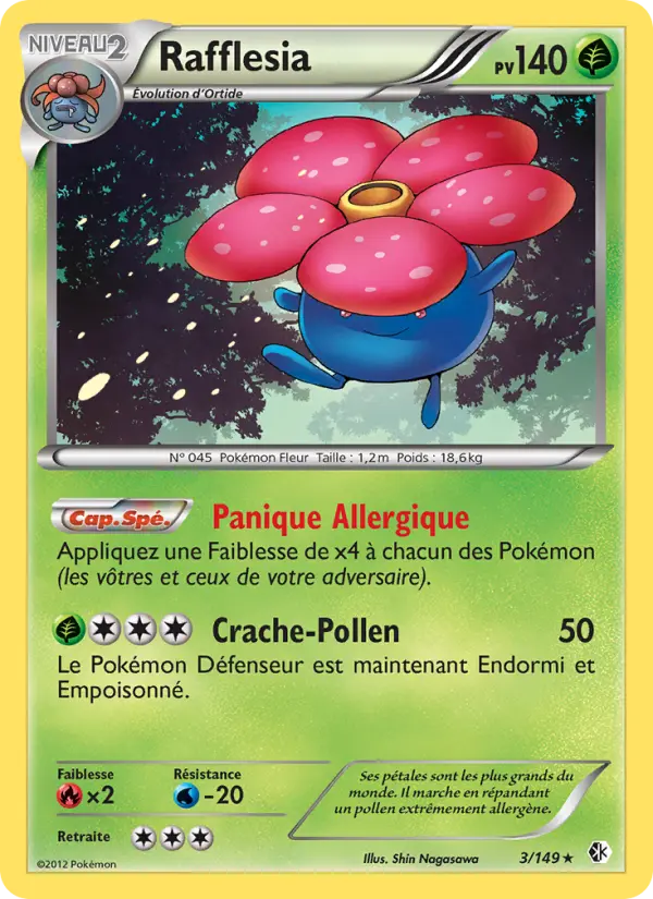 Scan HD carte Pokémon Rafflesia 3/149 — Frontières Franchies