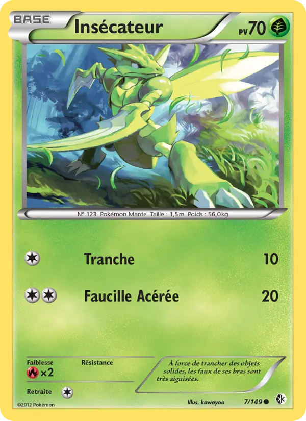 Scan HD carte Pokémon Insécateur 7/149 — Frontières Franchies