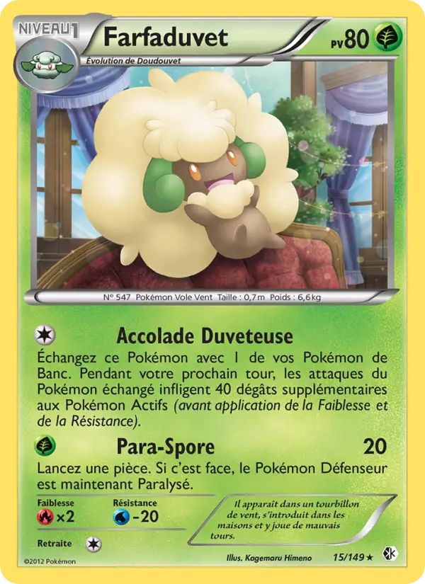 Scan HD carte Pokémon Farfaduvet 15/149 — Frontières Franchies