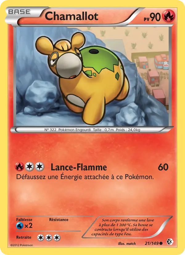 Scan HD carte Pokémon Chamallot 21/149 — Frontières Franchies