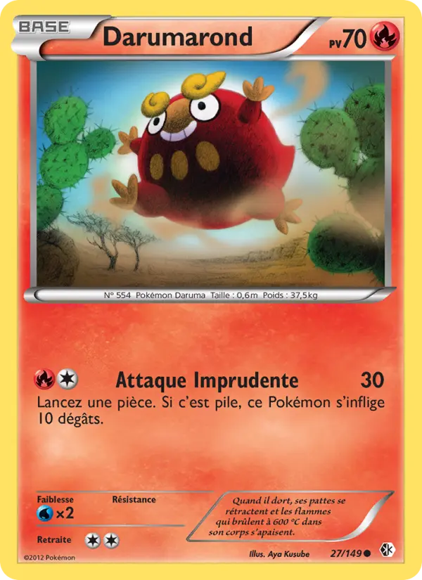 Scan HD carte Pokémon Darumarond 27/149 — Frontières Franchies