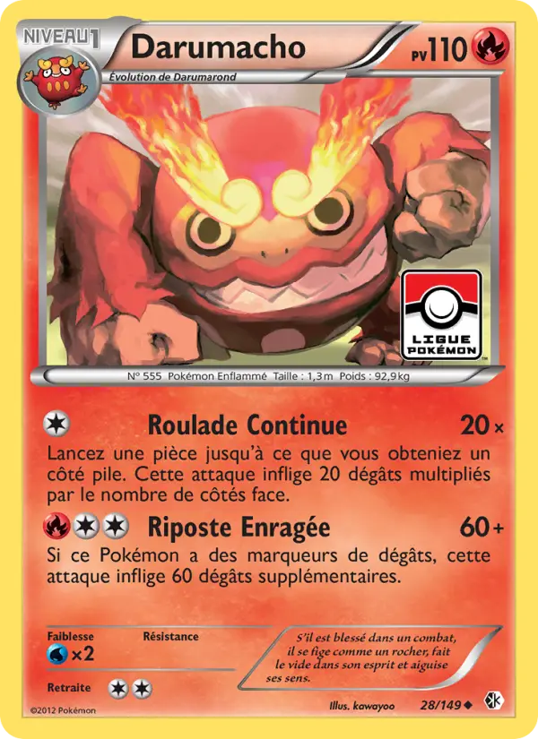 Scan HD carte Pokémon Darumacho 28/149 — Frontières Franchies