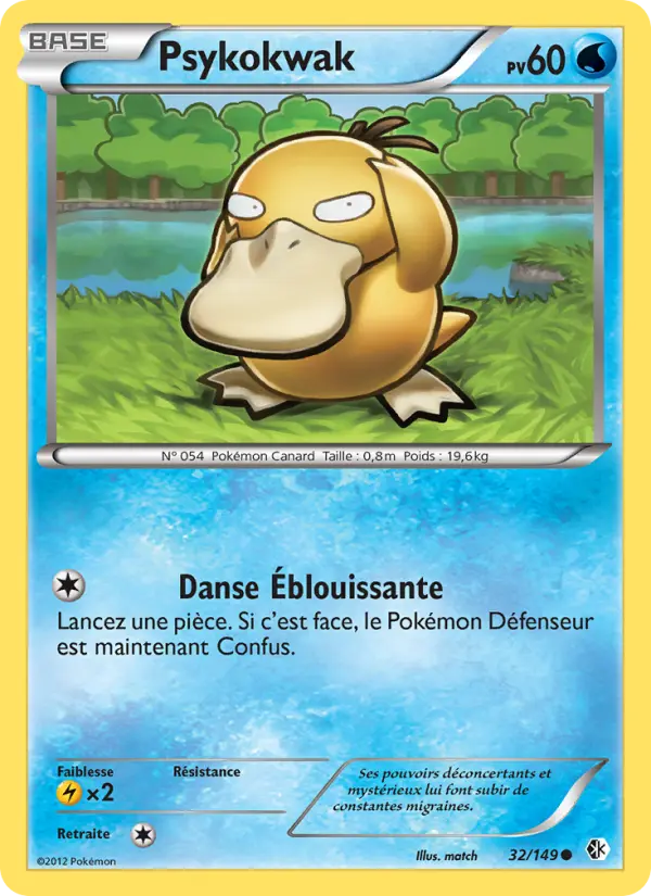 Scan HD carte Pokémon Psykokwak 32/149 — Frontières Franchies