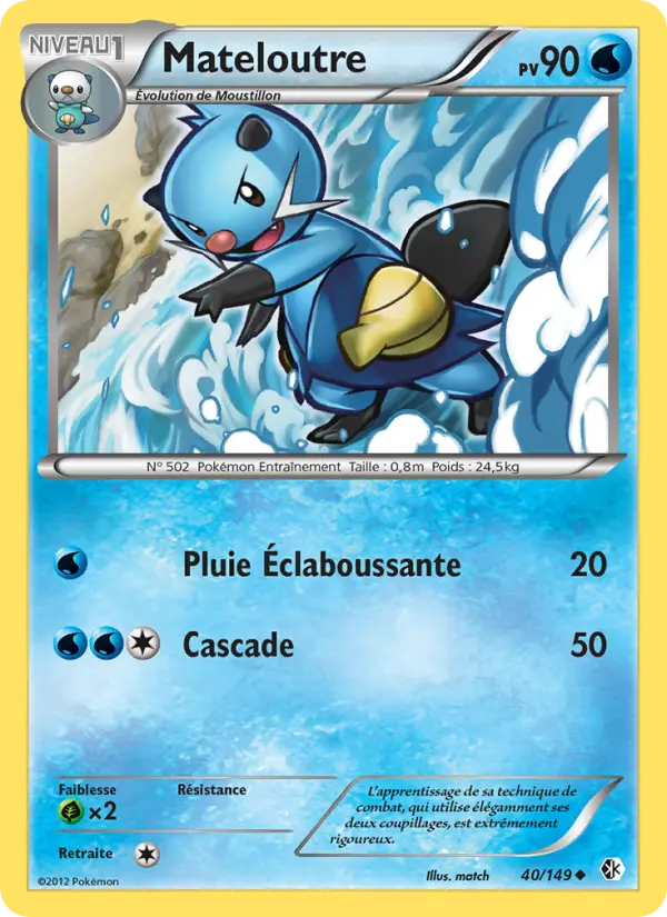 Scan HD carte Pokémon Mateloutre 40/149 — Frontières Franchies