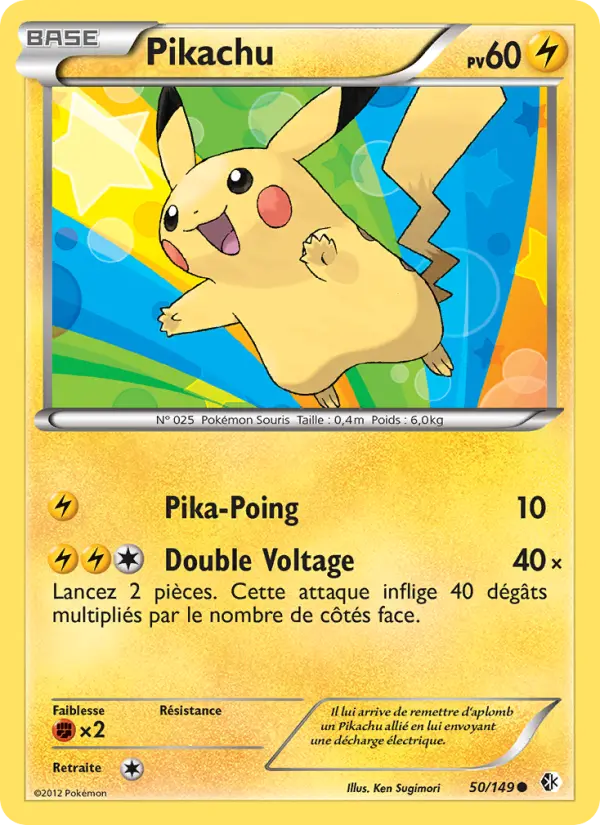 Scan HD carte Pokémon Pikachu 50/149 — Frontières Franchies
