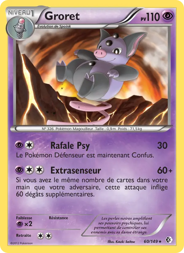 Scan HD carte Pokémon Groret 60/149 — Frontières Franchies