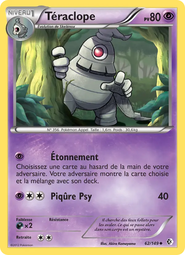 Scan HD carte Pokémon Téraclope 62/149 — Frontières Franchies