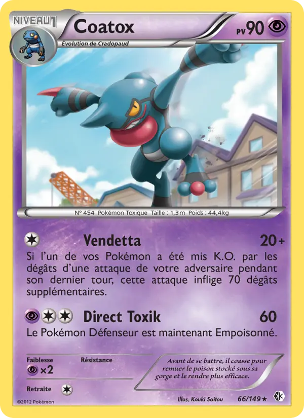 Scan HD carte Pokémon Coatox 66/149 — Frontières Franchies