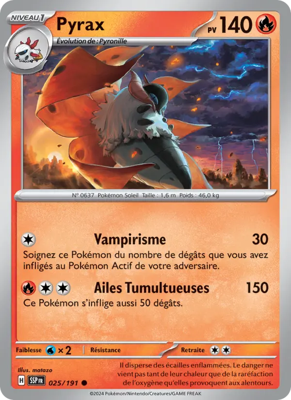 Scan HD carte Pokémon Pyrax 025/191 — Étincelles Déferlantes