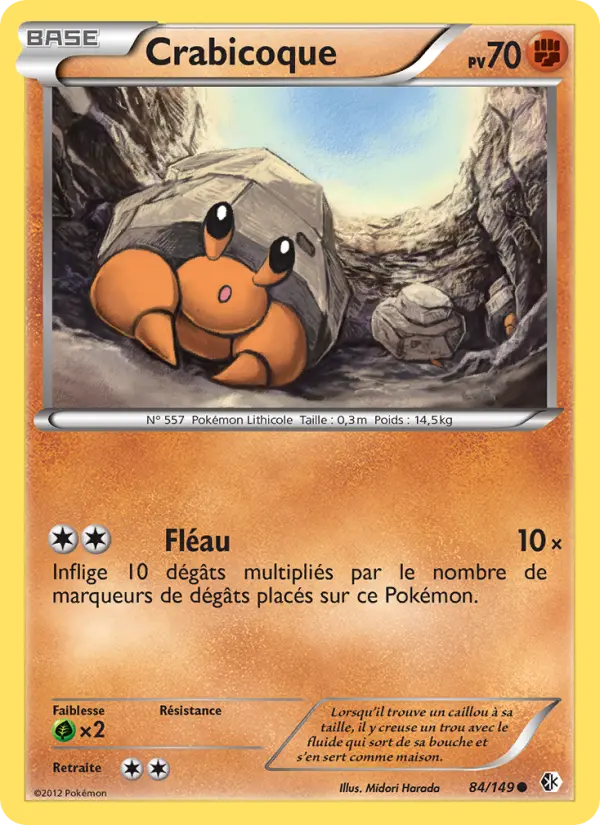 Scan HD carte Pokémon Crabicoque 84/149 — Frontières Franchies