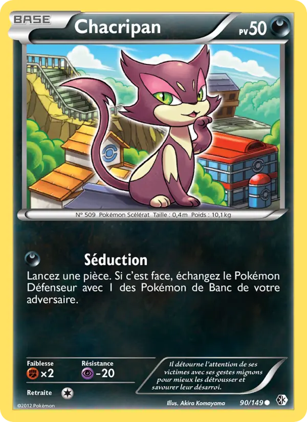 Scan HD carte Pokémon Chacripan 90/149 — Frontières Franchies