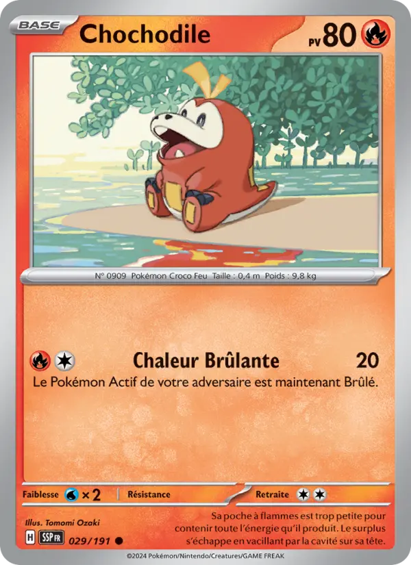 Scan HD carte Pokémon Chochodile 029/191 — Étincelles Déferlantes