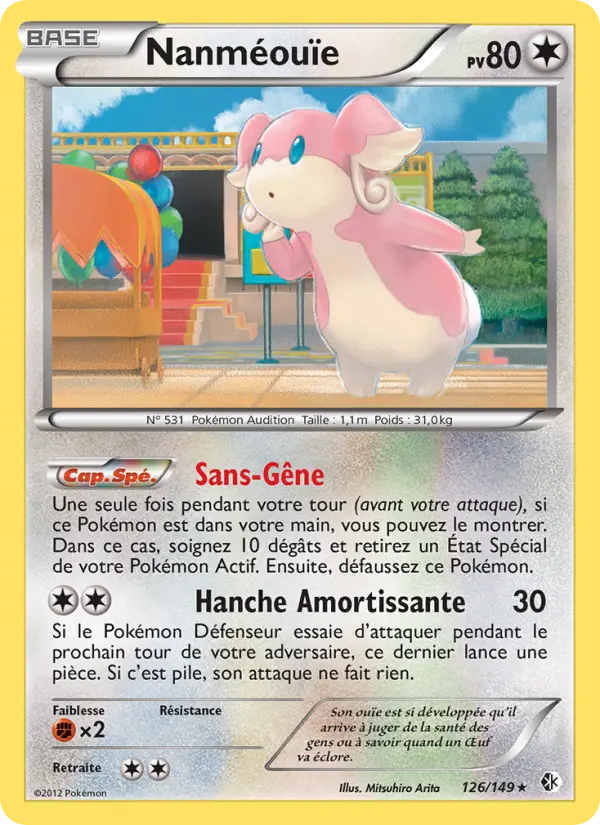 Scan HD carte Pokémon Nanméouïe 126/149 — Frontières Franchies
