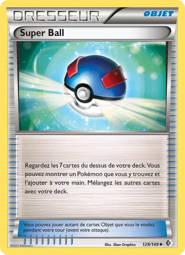 Scan HD carte Pokémon Super Ball 129/149 — Frontières Franchies