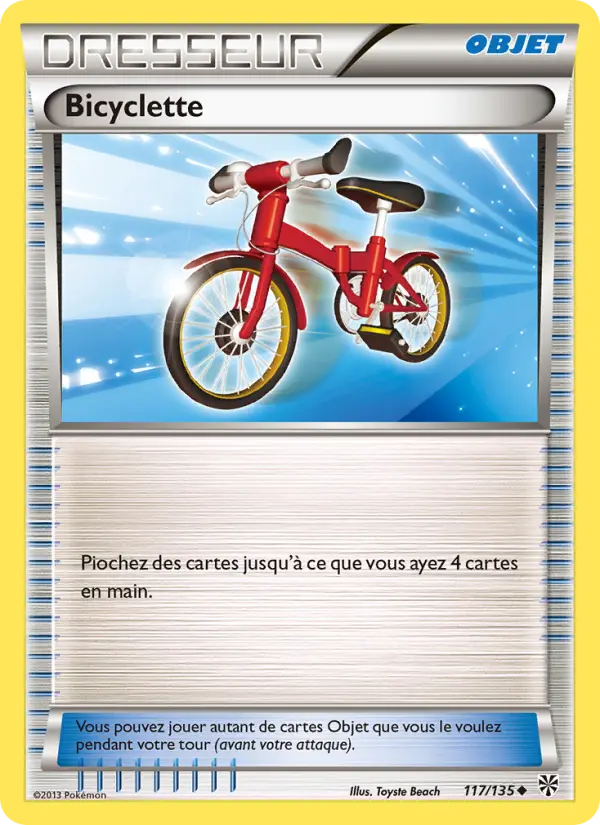 Scan HD carte Pokémon Bicyclette 117/135 — Tempète Plasma