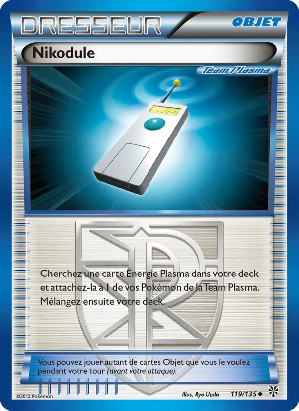 Scan HD carte Pokémon Nikodule 119/135 — Tempète Plasma