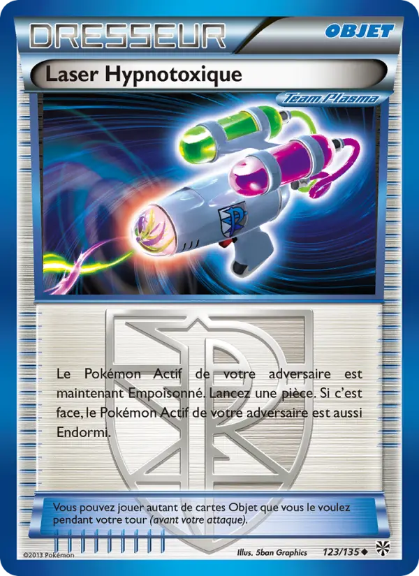 Scan HD carte Pokémon Laser Hypnotoxique 123/135 — Tempète Plasma