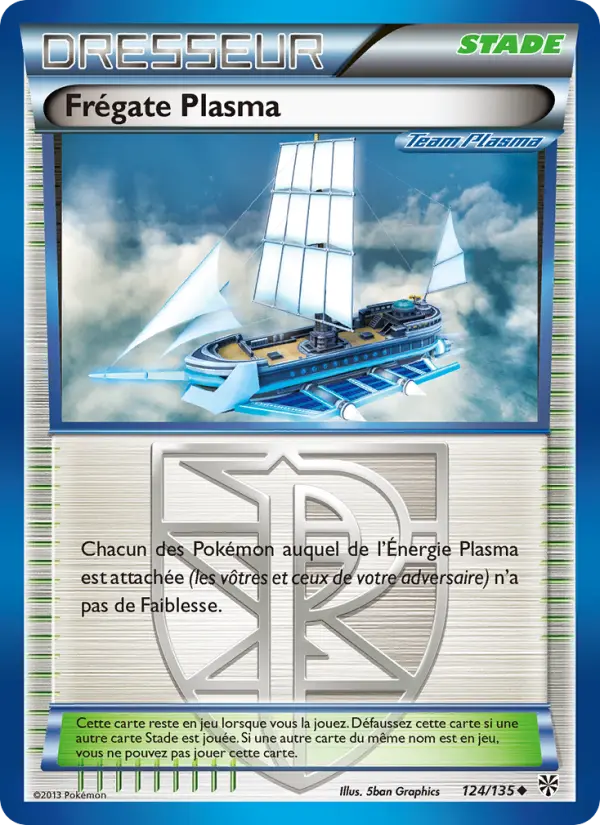Scan HD carte Pokémon Frégate Plasma 124/135 — Tempète Plasma