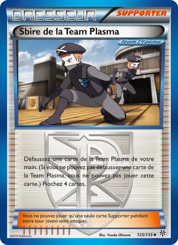 Scan HD carte Pokémon Sbire de la Team Plasma 125/135 — Tempète Plasma