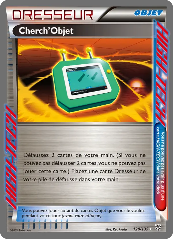 Scan HD carte Pokémon Cherch’Objet 128/135 — Tempète Plasma