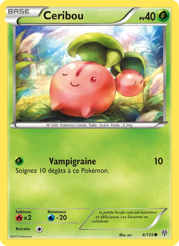 Scan HD carte Pokémon Ceribou 6/135 — Tempète Plasma