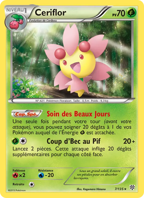 Scan HD carte Pokémon Ceriflor 7/135 — Tempète Plasma