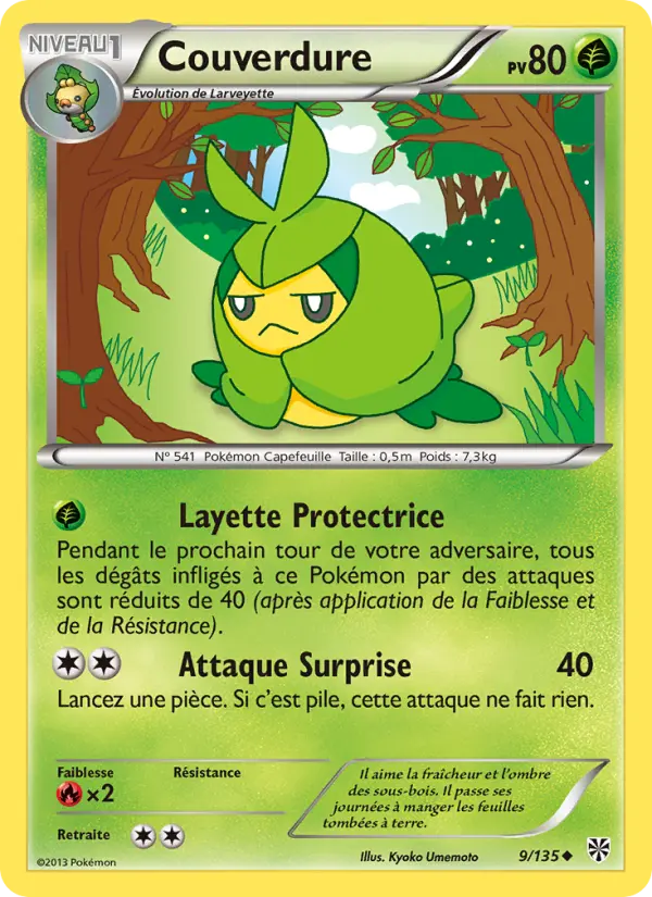 Scan HD carte Pokémon Couverdure 9/135 — Tempète Plasma