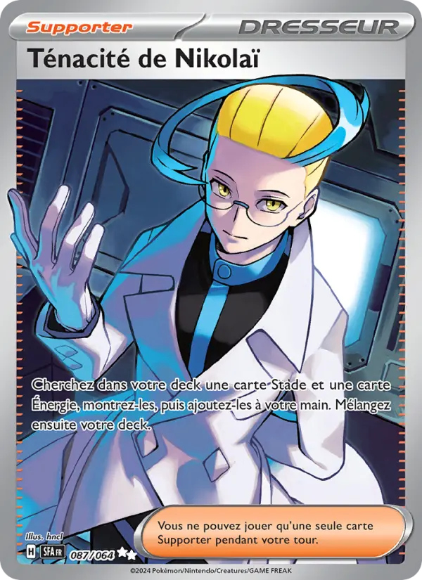 Scan HD carte Pokémon Ténacité de Nikolaï 087/64 — Fable Nébuleuse