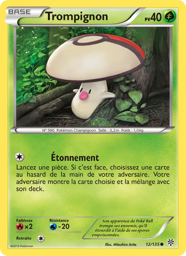Scan HD carte Pokémon Trompignon 12/135 — Tempète Plasma