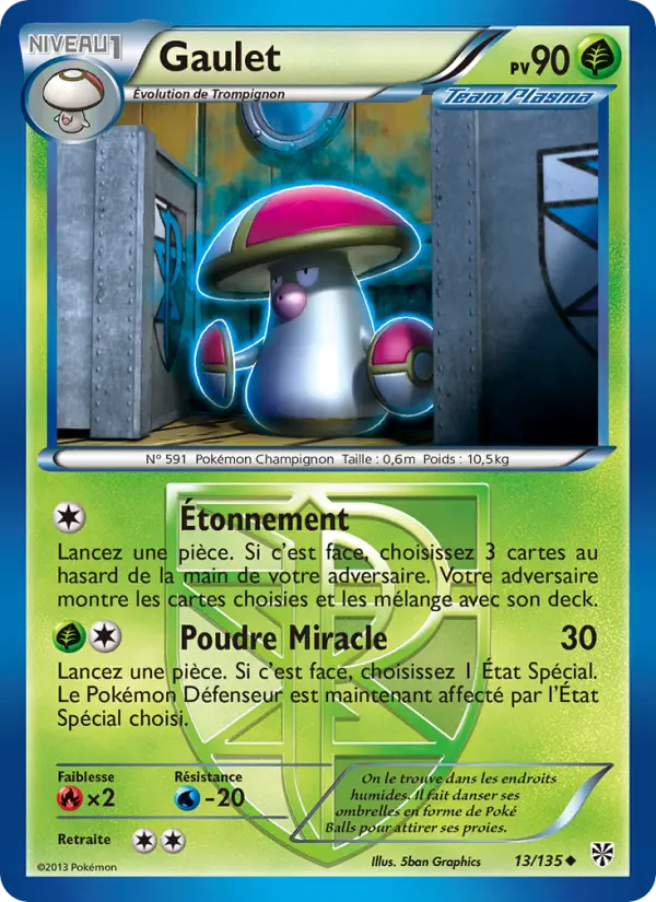 Scan HD carte Pokémon Gaulet 13/135 — Tempète Plasma