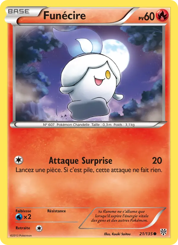 Scan HD carte Pokémon Funécire 21/135 — Tempète Plasma