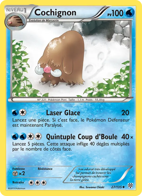 Scan HD carte Pokémon Cochignon 27/135 — Tempète Plasma