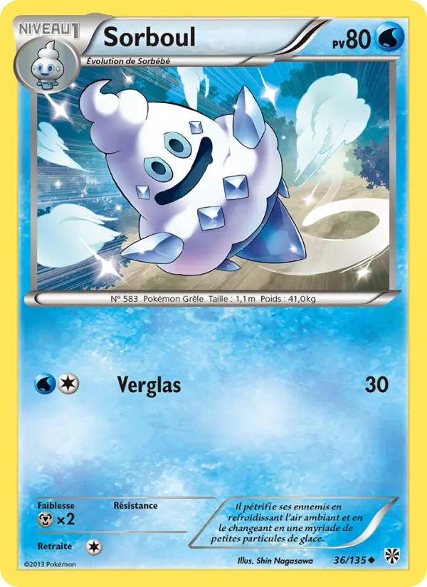 Scan HD carte Pokémon Sorboul 36/135 — Tempète Plasma