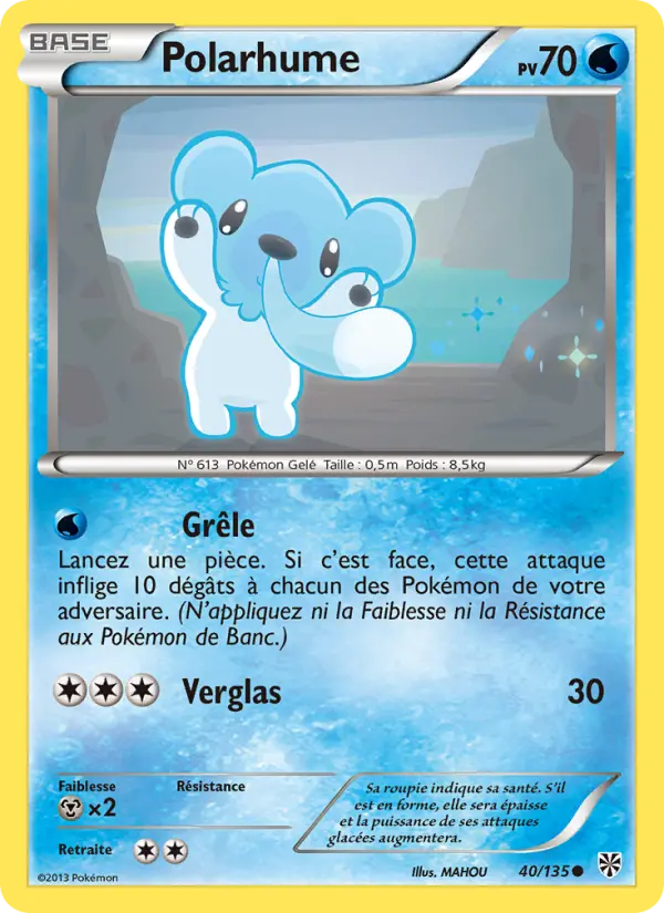 Scan HD carte Pokémon Polarhume 40/135 — Tempète Plasma